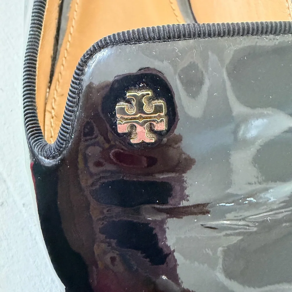 Tory Burch Samantha Black Patent Leather Loafers Size 8 - Picture 5 of 6